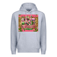Heather Grey cafecito y chisme coffee cups Premium Hoodie - Jasminsmagicworld