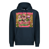 Navy cafecito y chisme coffee cups Premium Hoodie - Jasminsmagicworld