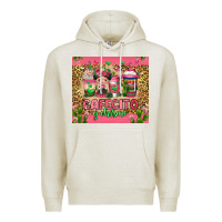 Oatmeal Heather cafecito y chisme coffee cups Premium Hoodie - Jasminsmagicworld