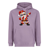Lavender dabbing santa with christmas lights Heavyweight Hoodie - Zillion Design Studio