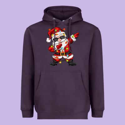 Dabbing Santa With Christmas Lights Heavyweight Hoodie Designed By Zillion Design Studio