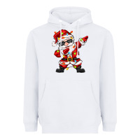 White dabbing santa with christmas lights Heavyweight Hoodie - Zillion Design Studio
