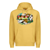 Antique Gold Massachusetts State Map Premium Hoodie - RanaPortraitStore