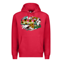 Cardinal Massachusetts State Map Premium Hoodie - RanaPortraitStore