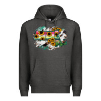 Charcoal Heather Massachusetts State Map Premium Hoodie - RanaPortraitStore