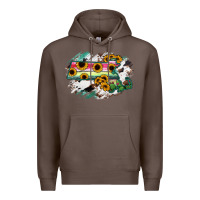 Coffee Massachusetts State Map Premium Hoodie - RanaPortraitStore