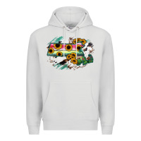 Dove Grey Massachusetts State Map Premium Hoodie - RanaPortraitStore