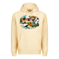Pina Colada Massachusetts State Map Premium Hoodie - RanaPortraitStore