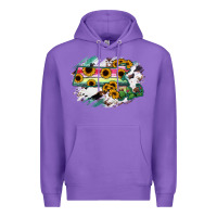 Purple Massachusetts State Map Premium Hoodie - RanaPortraitStore