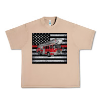 Burro thin red line American flag fire truck Urban Heavy Tee - Artiststas