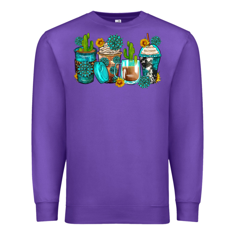 Gemstone Coffee Cups Premium Sweatshirt by Zillion Design Studio | Teevron