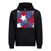 Black Glitter 4th Of July Seamless Pattern Urban Hoodie - BundleAndBundleShop