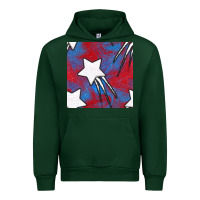 Forest Green Glitter 4th Of July Seamless Pattern Urban Hoodie - BundleAndBundleShop