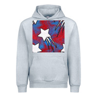 Heather Grey Glitter 4th Of July Seamless Pattern Urban Hoodie - BundleAndBundleShop