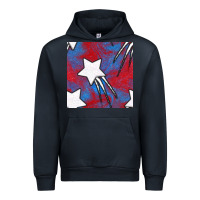 Navy Glitter 4th Of July Seamless Pattern Urban Hoodie - BundleAndBundleShop