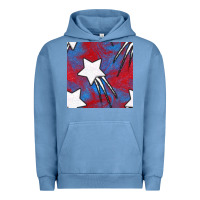 Pigment Pebble Blue Glitter 4th Of July Seamless Pattern Urban Hoodie - BundleAndBundleShop