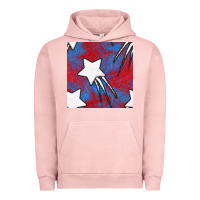 Pigment Salmon Glitter 4th Of July Seamless Pattern Urban Hoodie - BundleAndBundleShop