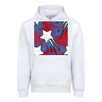White Glitter 4th Of July Seamless Pattern Urban Hoodie - BundleAndBundleShop