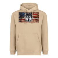 Mushroom Wolf with american flag and leopard Heavyweight Hoodie - RanaPortraitStore