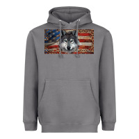 Storm Wolf with american flag and leopard Heavyweight Hoodie - RanaPortraitStore