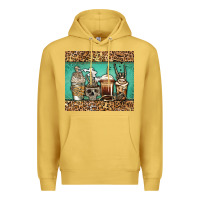 Antique Gold skeleton coffee cups Premium Hoodie - Jasminsmagicworld