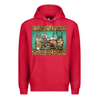 Cardinal skeleton coffee cups Premium Hoodie - Jasminsmagicworld