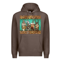 Coffee skeleton coffee cups Premium Hoodie - Jasminsmagicworld