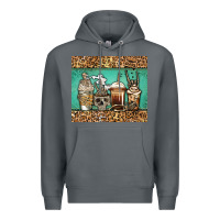 Rock skeleton coffee cups Premium Hoodie - Jasminsmagicworld