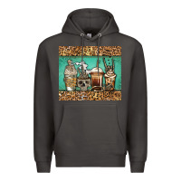 Smoke skeleton coffee cups Premium Hoodie - Jasminsmagicworld