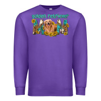 Purple western golden retriever mom Premium Sweatshirt - texasbilliewilder