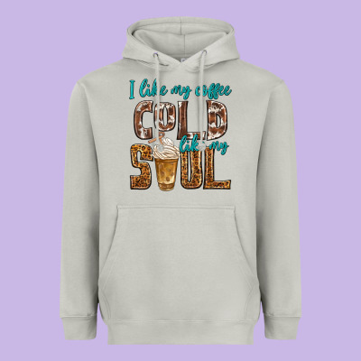 I Like My Coffee Cold Like My Soul Heavyweight Hoodie Designed By Texasbilliewilder
