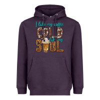 Plum i like my coffee cold like my soul Heavyweight Hoodie - texasbilliewilder