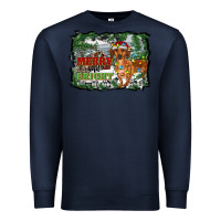 Navy merry and bright  dachshund with farm Premium Sweatshirt - RanaPortraitStore
