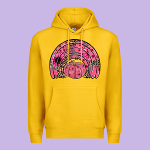 Pumpkin Ribbon Rainbow Premium Hoodie Designed By Jahusdesignshop