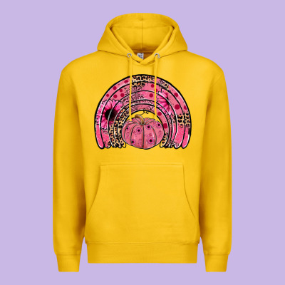 Pumpkin Ribbon Rainbow Premium Hoodie Designed By Jahusdesignshop