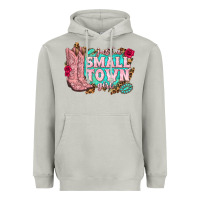 Moon Dust just a small town girl cowgirl boots Heavyweight Hoodie - texasbilliewilder