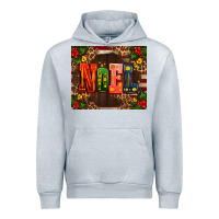 Heather Grey noel mistletoe Christmas Urban Hoodie - AdoDesignShop