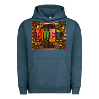 Pigment Midnight Navy noel mistletoe Christmas Urban Hoodie - AdoDesignShop