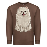 Chestnut white pomeranian Premium Sweatshirt - RanaPortraitStore