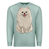 Seafoam white pomeranian Premium Sweatshirt - RanaPortraitStore
