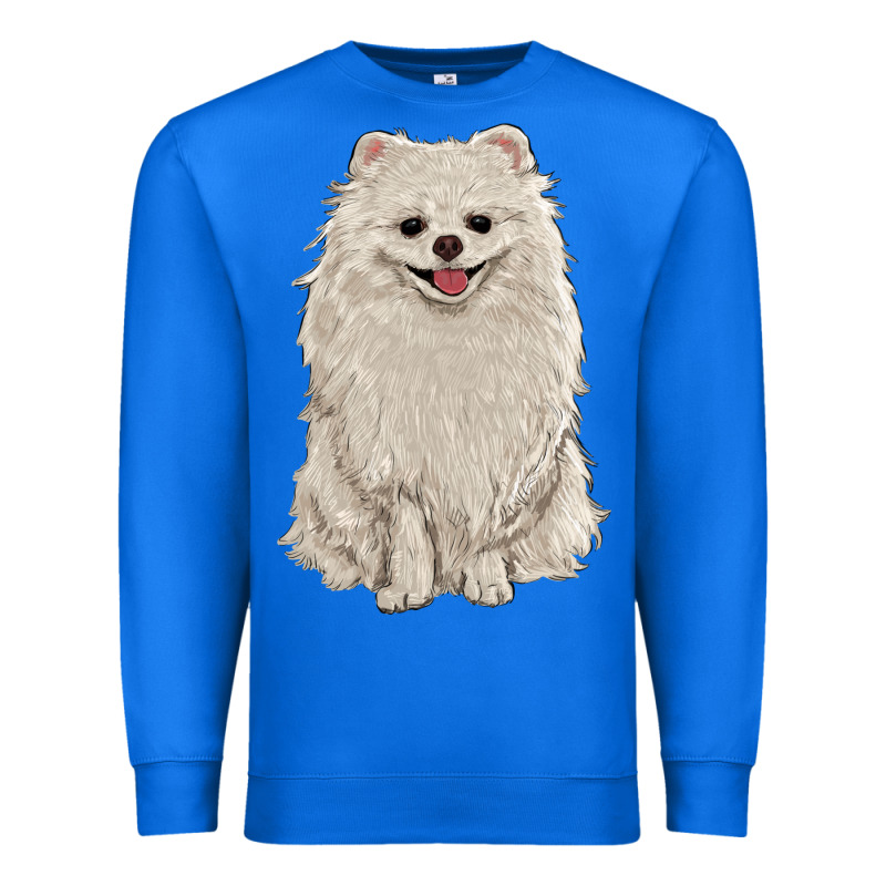 White Pomeranian Premium Sweatshirt by RanaPortraitStore | Teevron