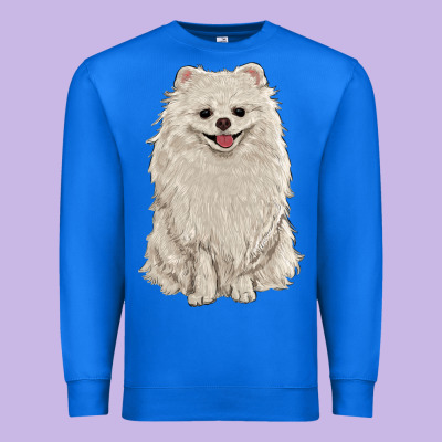 White Pomeranian Premium Sweatshirt Designed By Ranaportraitstore