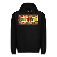 Black juneteenth licence plate template Premium Hoodie - Artiststas