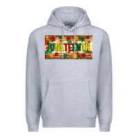 Heather Grey juneteenth licence plate template Premium Hoodie - Artiststas
