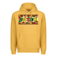 Mustard juneteenth licence plate template Premium Hoodie - Artiststas