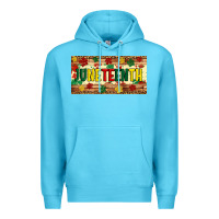 Ocean Blue juneteenth licence plate template Premium Hoodie - Artiststas