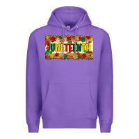 Purple juneteenth licence plate template Premium Hoodie - Artiststas