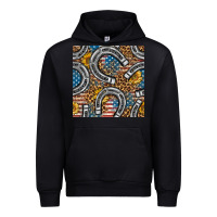 Black American Flag Horseshoe Deamless Pattern Urban Hoodie - BundleAndBundleShop