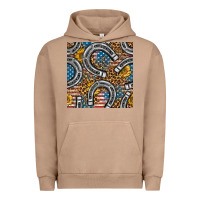 Pigment Burro American Flag Horseshoe Deamless Pattern Urban Hoodie - BundleAndBundleShop