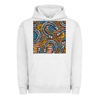 Pigment Lunar Rock American Flag Horseshoe Deamless Pattern Urban Hoodie - BundleAndBundleShop